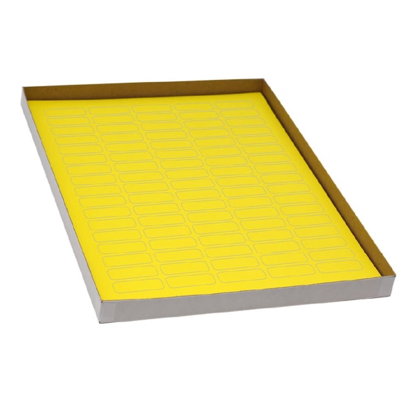 Label Sheets, Cryo, 33x13mm, for 1.5-2mL Tubes, 20 Sheets, 85 Labels per Sheet, Yellow, 1700PK